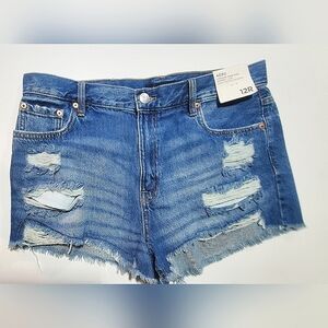 Womens Denim Shorts   Aeropostle NWT Size 12 Regular "Vintage High Rise Shorty"